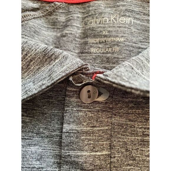 Calvin Klein Mens XL Polo Shirt Gray Short Sleeve - Picture 12 of 12